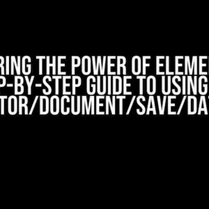 Mastering the Power of Elementor: A Step-by-Step Guide to Using the elementor/document/save/data Hook