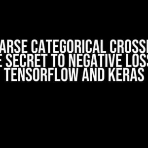 Using Sparse Categorical CrossEntropy: The Secret to Negative Loss in TensorFlow and Keras